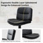 Tabourets de bar pivotants ajustables à double couche rembourrés avec dossier ergonomique (lot de 2)-1657744592-1657744599