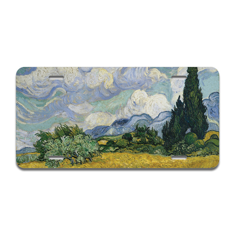 Cadre en aluminium Wheatfield avec cyprès