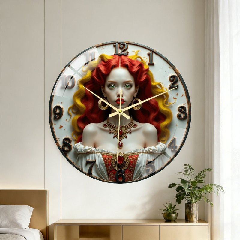 Horloge murale en verre 16 po