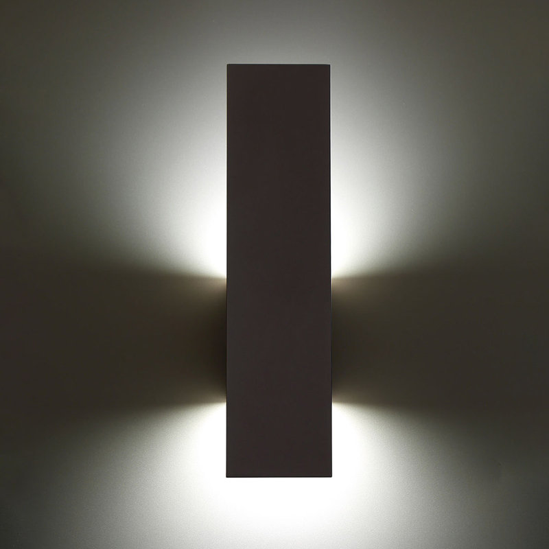 Icon LED Outdoor Flush Mount, Bronze, 14" H x 3.25" W x 5" D
