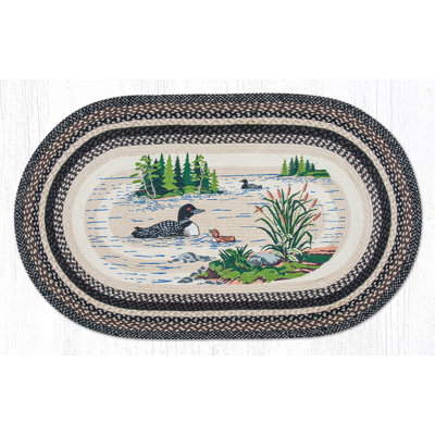  Tapis en jute tressé à la main Loons