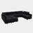 Kandle Velvet Upholstered Chaise Sectional-540480588