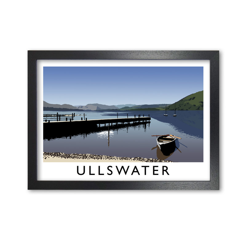 Ullswater 1 Piece Wall Art, 21cm H x 29.7cm W x 3cm D, Black Framed