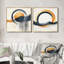 Abstrait gris et jaune, lever de vie I - formes abstraites - art mural moderne, ensemble de 2 pièces-1279772007-1279772008-1279772011