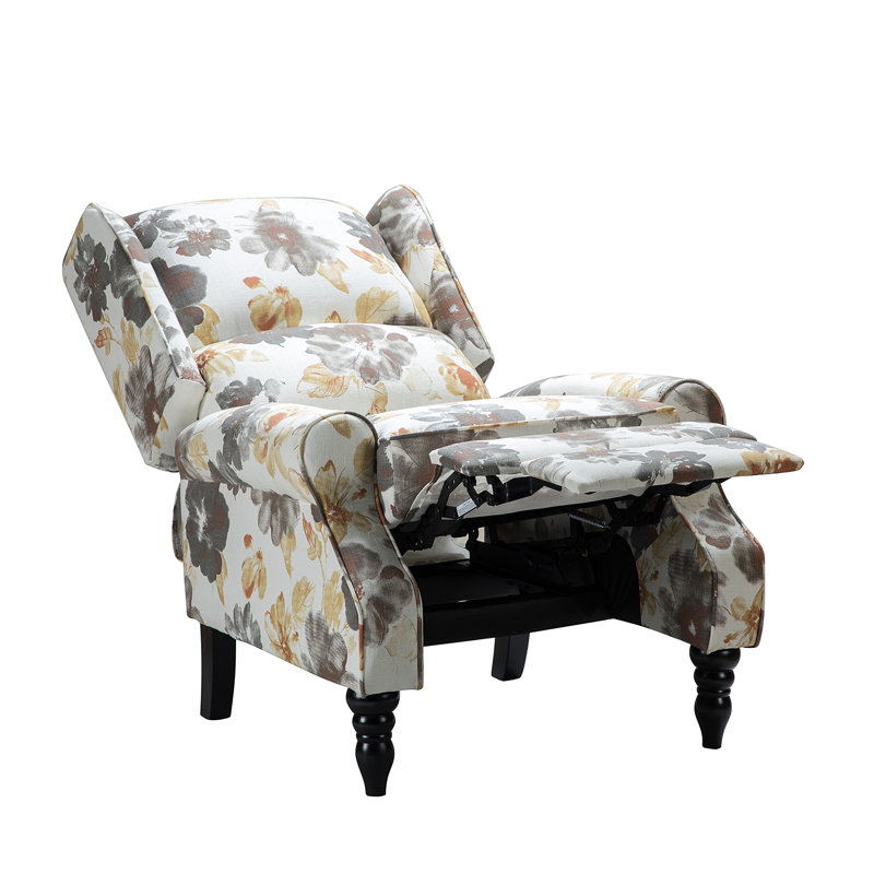 Brody 31" Wide Manual Standard Recliner, Floral White
