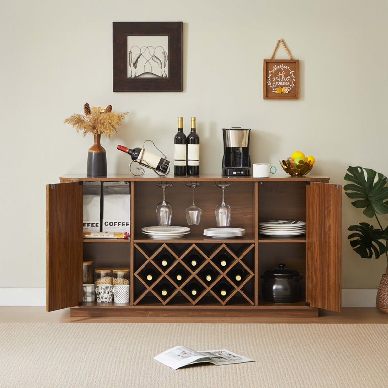 58" Modern Wavy Curve Sideboard