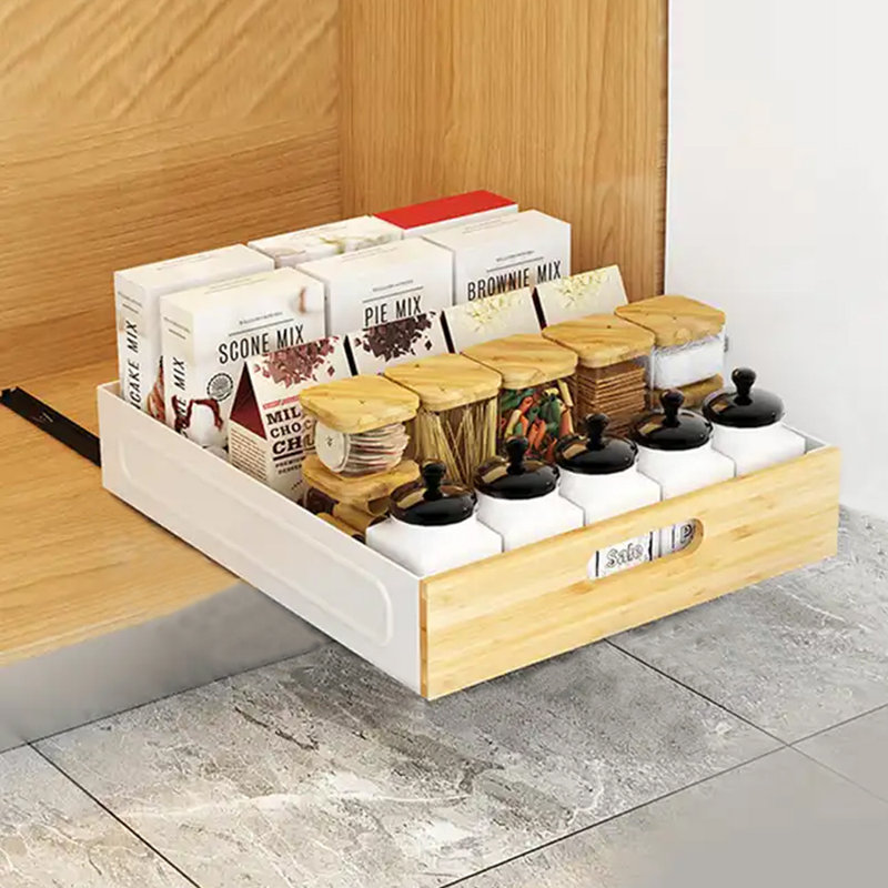 Nakiaya Wood Pull Out Drawer, 8cm H x 35cm W x 40.5cm D
