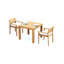3 Pcs Grade-A Teak Wood Dining Set: 36" Square Table And 2 Montana Stacking Arm Chairs #11MT0802-360703972