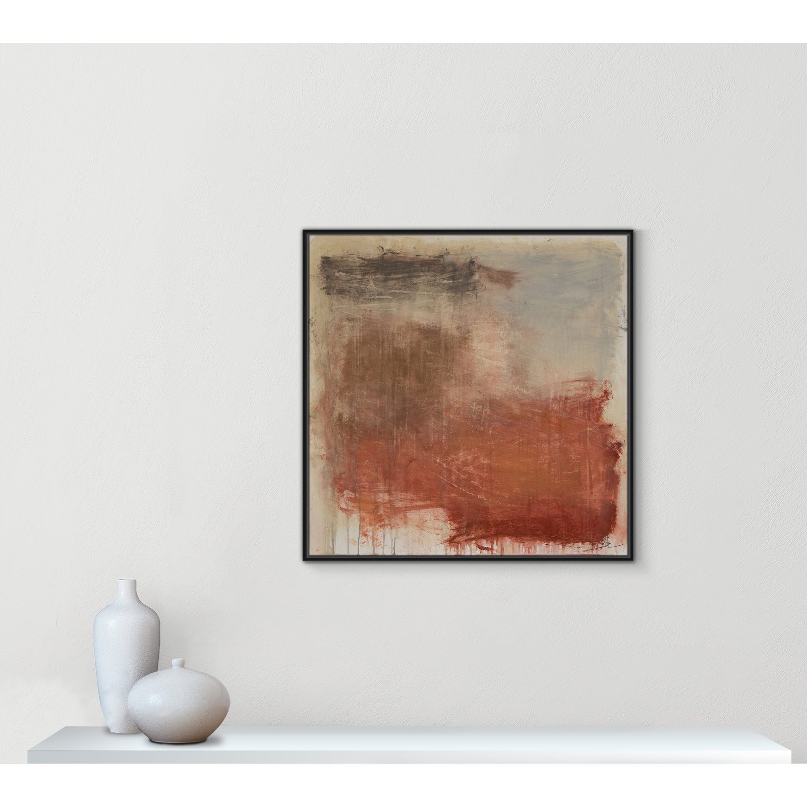 Colin "Autumn Over The Riviera" Print, 37.5" H x 37.5" W, Black