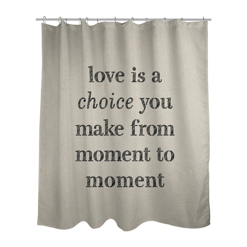 Shower Curtain, White/Black