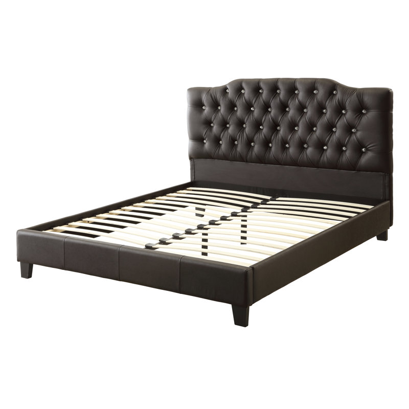 Lit plateforme tapissier Selsey, Double