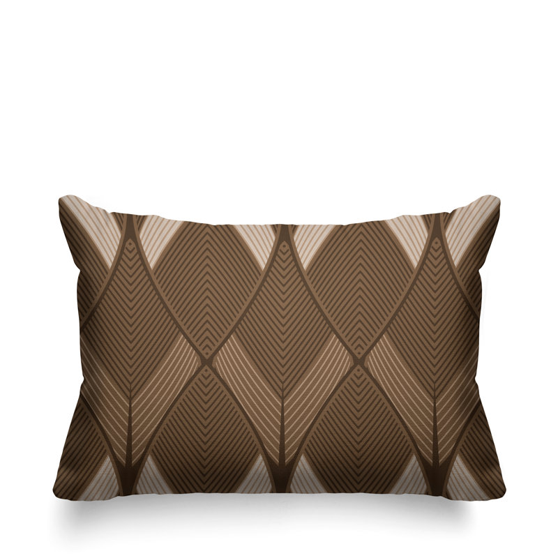 Coussin décoratif intérieur / extérieur Abstract Leafs, Beige