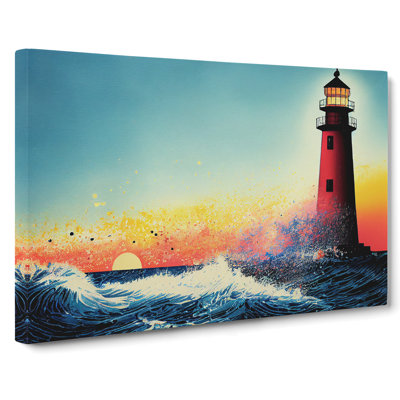 Lighthouse Splash Vol.4 Abstract - Wrapped Canvas