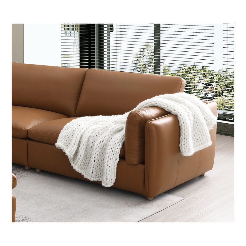 Canapé modulaire en cuir 3 pièces Brighton