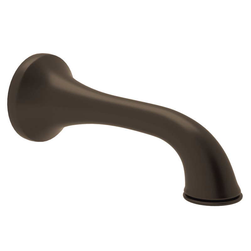 Country Wall Mount Tub Spout, Tuscan Brass