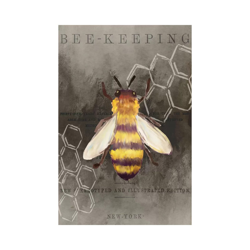 Bee Charmer I 1 Piece Wall Art on Canvas, 30.48cm H x 20.32cm W x 1.91cm D, Wrapped Canvas