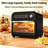 16QT Air Fryer Oven Combo, Convection Oven, Fast Preheat & Cooking, Fits 9-inch Pizza, Digital Display & Precise Temperature Control, Stainless Steel, Easy to Clean.