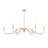 Paquette Mordern Gold 6 Light Chandelier-123223020