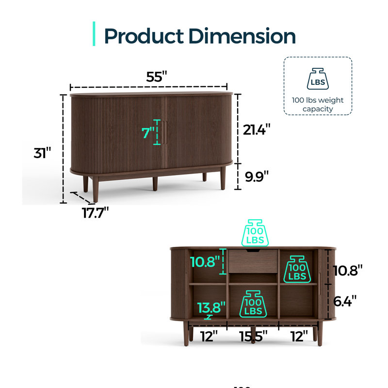 Mosser 3-Piece Living Room Table Set, Dark Brown