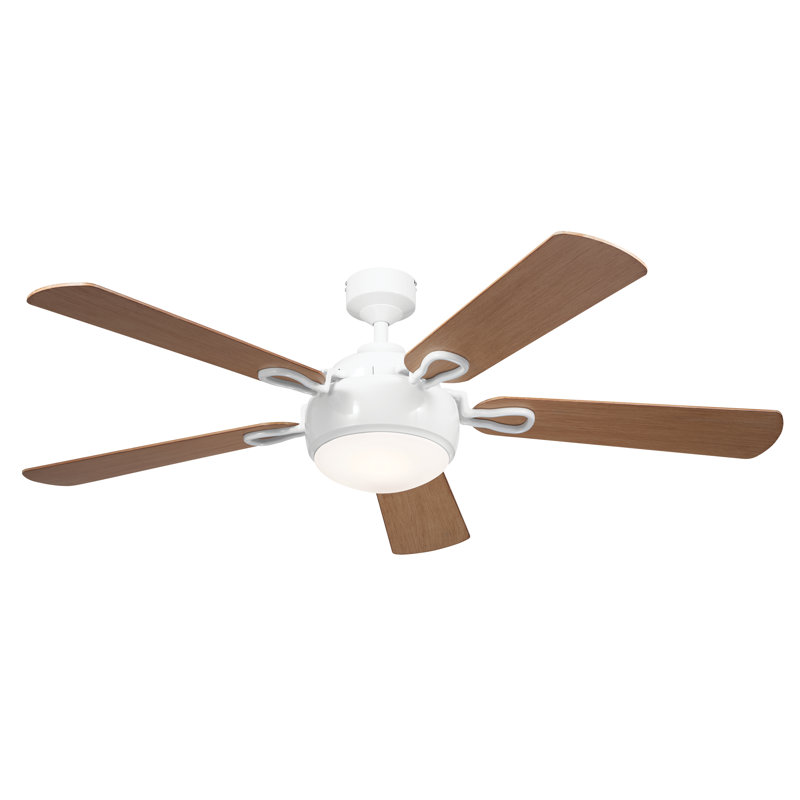 60'' Ceiling Fan with LED Lights, White