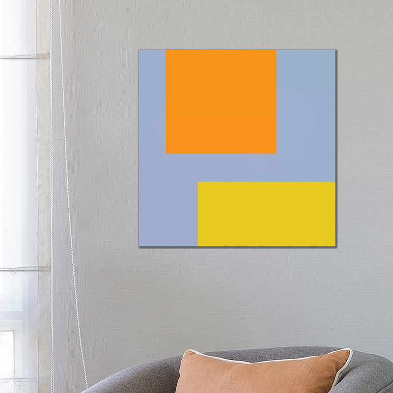 Orange Blue Yellow by Art Mirano - Wrapped Canvas Print, 66.04 cm H x 66.04 cm W