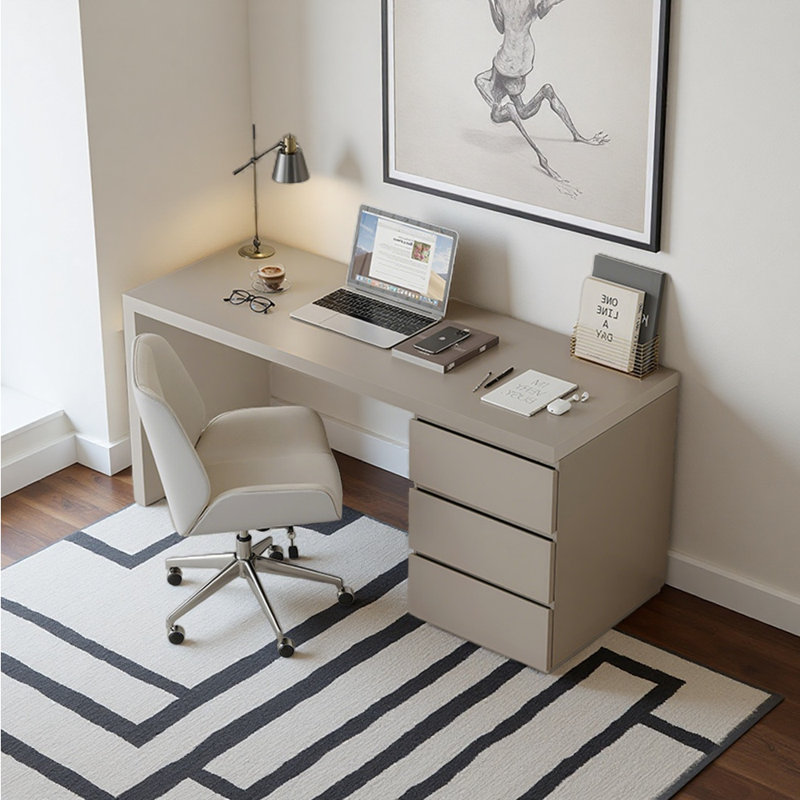 Modern minimalist style desk and chair set, Gray