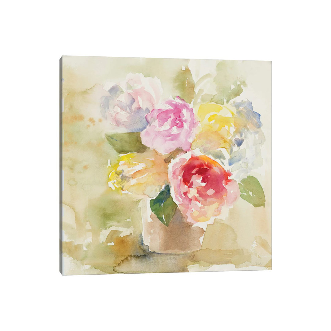 Graceful Bloom Basket by Lanie Loreth - Wrapped Canvas Gallery-Wrapped Canvas GiclÃ©e
