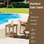 Table de bout HDPS Adirondack à 2 niveaux, table d'appoint d'extérieur résistante aux intempéries pour patio, piscine et pelouse-129508930