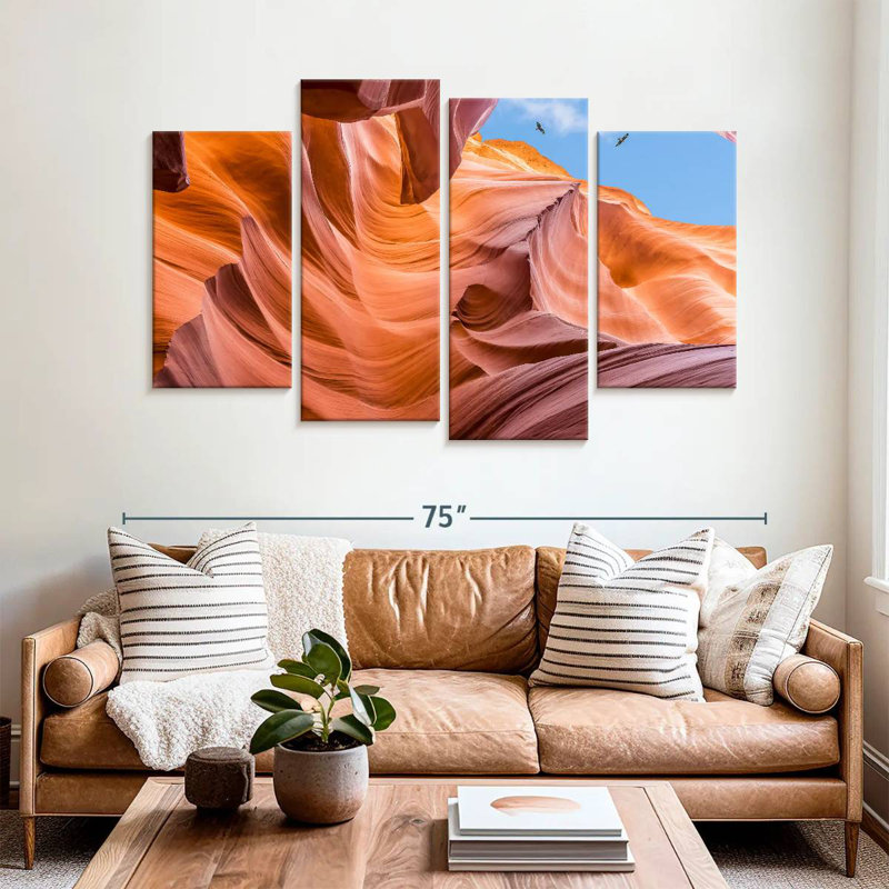 Vue du ciel d'Alvord Antelope Canyon, H 42 po x l 68 po