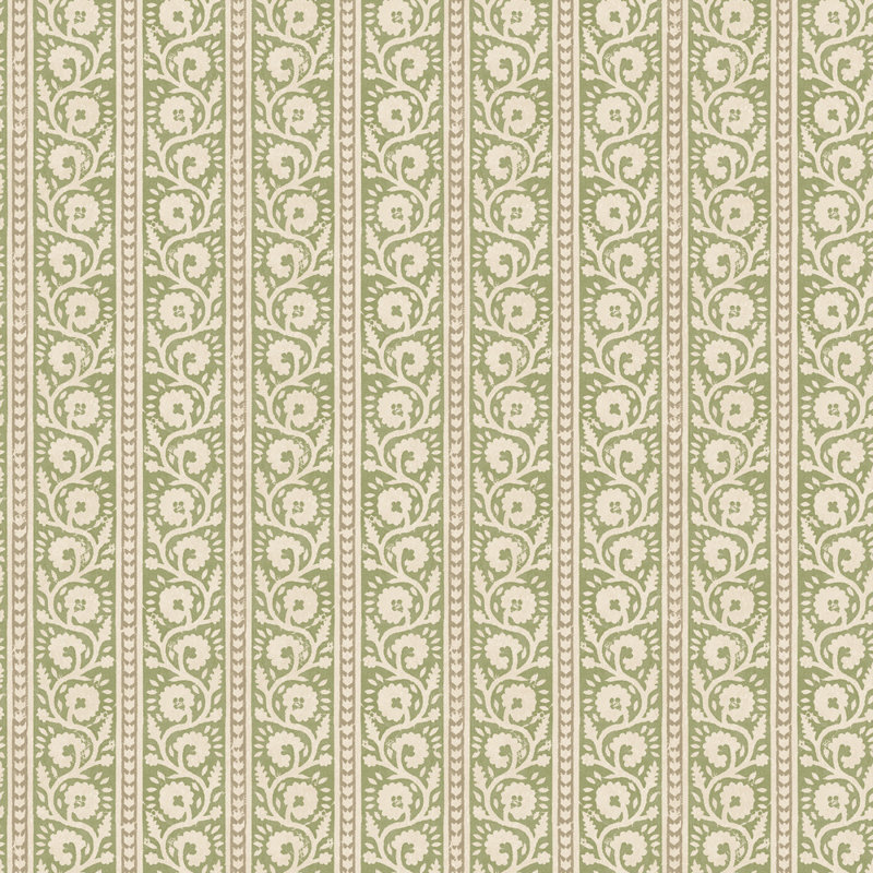 Floral 32.82' L x 27.58" W Wallpaper Roll, Green