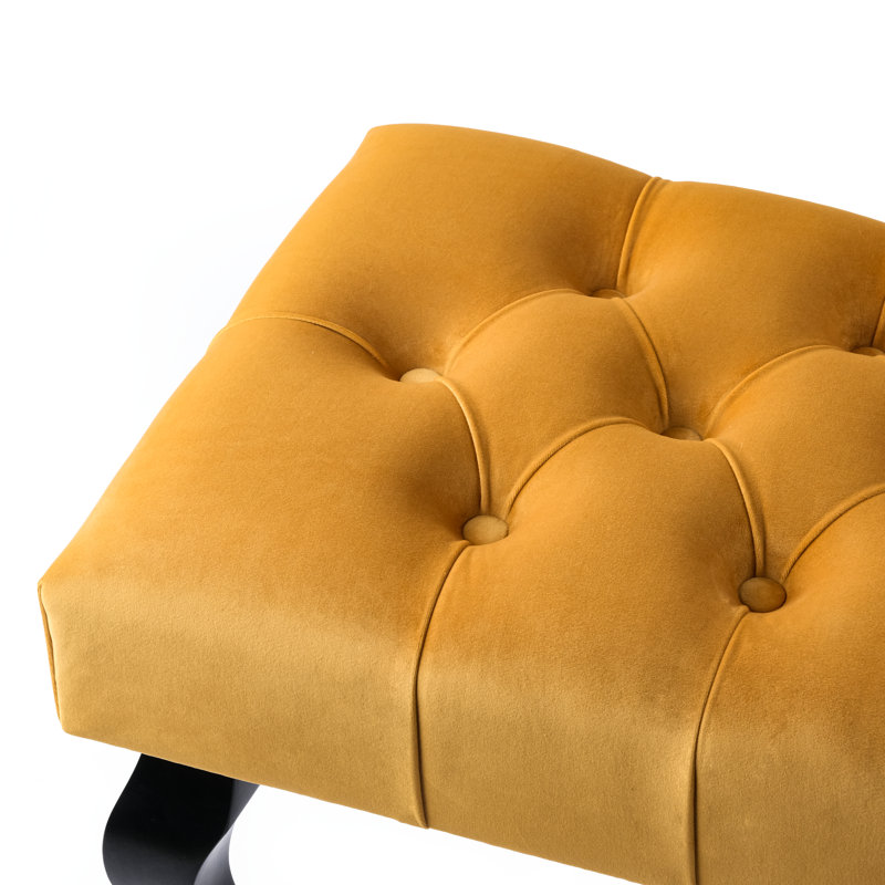 Johnstone Velvet Upholstered Bench, 45cm H x 120cm W x 30cm D