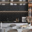 Carrelage mosaïque en marbre Thassos 12 x 13 noir de luxe noir (5,28 pieds carrés / caisse) - paquet de 5