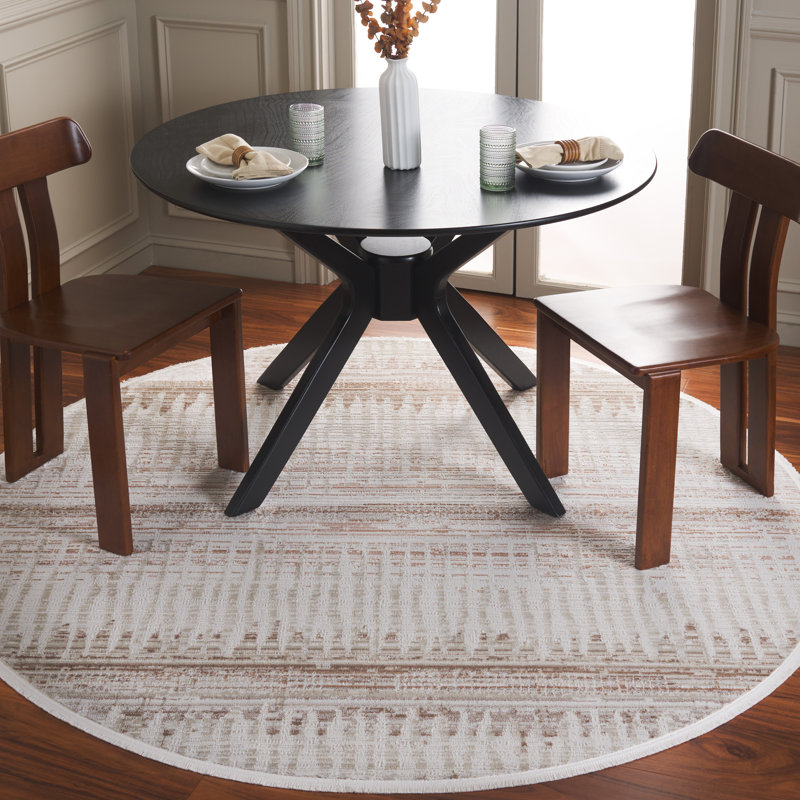 Candelario Performance Abstract Rug, Round 6'7"