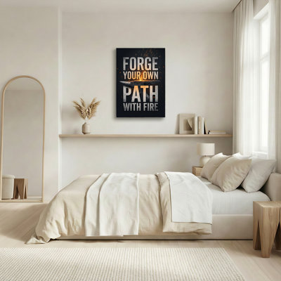 «Gallery Wrap», art mural sur toile pour le salon, la chambre à coucher, le bureau ou le vestibule - décoration murale décorative avec chemin forgé