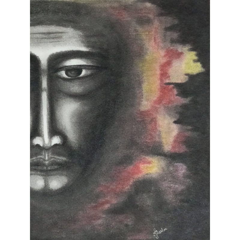 Being Face | Sur papier | Œuvre d'art par Sukanya Sarkar | Pour la décoration murale