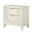 Table de chevet style transitionnel 1pc avec tiroirs à queue d'aronde française et anglaise à poignées chromées