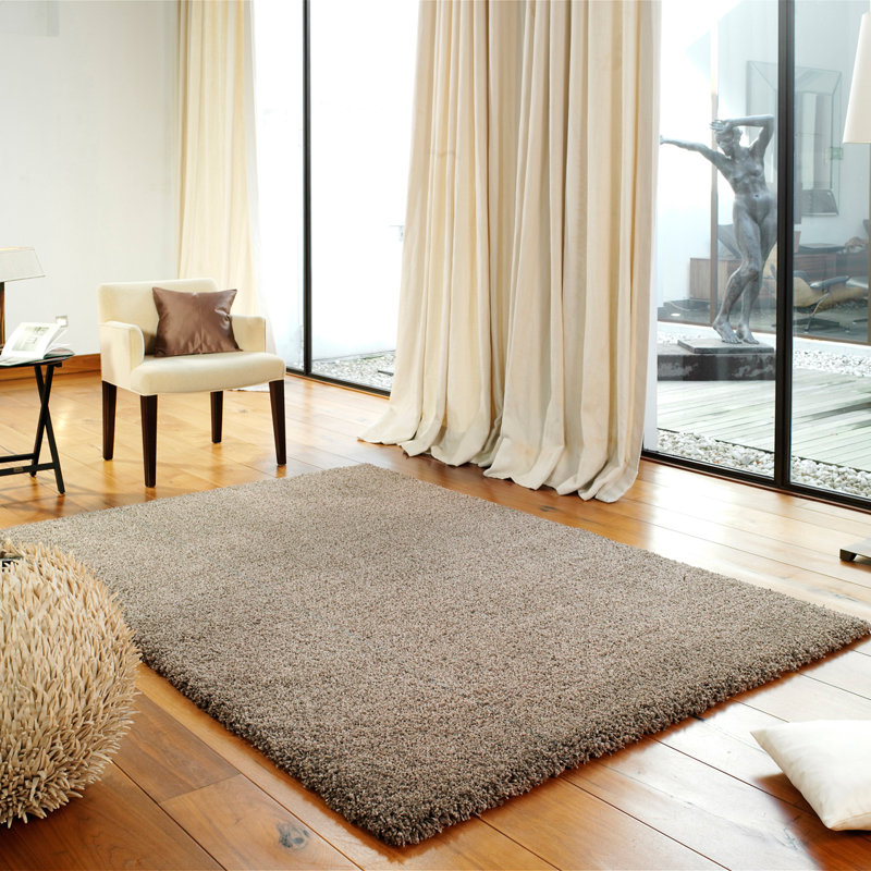 Solid Colour Shag Area Rug, Round 150cm
