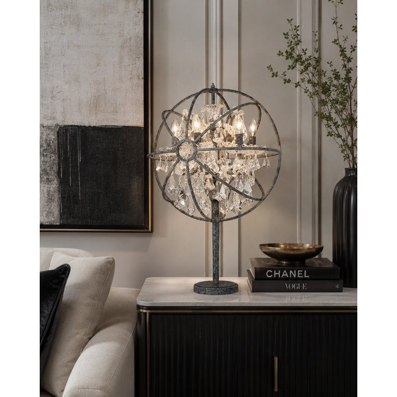 Mendelson Metal Novelty Lamp, Teak, French Gold