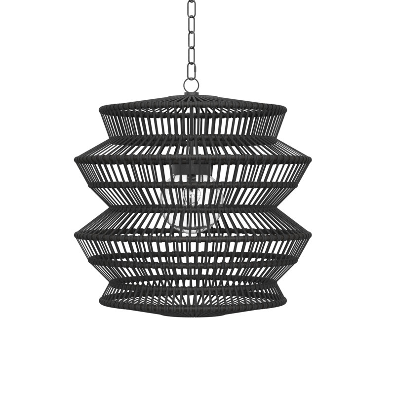 Mckenna Outdoor-Chandelier, 26" H x 20" W x 20" D, Onyx