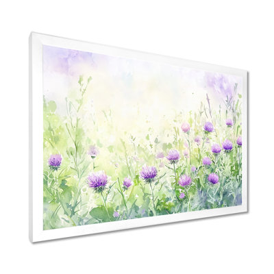 Thistle Blooming In The Meadows I - Thistle Wall Décor