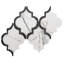 Stately Lantern 9" x 14" Porcelain Arabesque Marble Look Wall & Floor Tile-72531498
