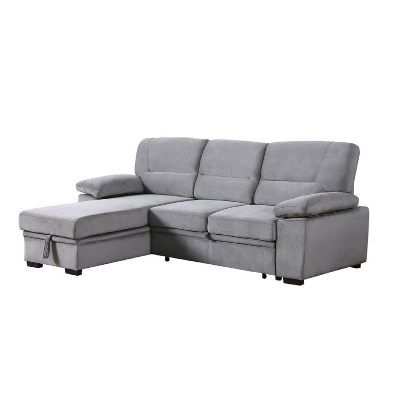 Velvet L-Shaped Sectional Reversible