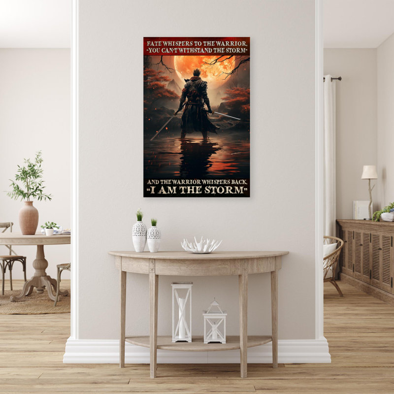 Marquea Samurai I Am The Storm sur impression sur toile, H 20 po x l 16 po x P 1,25 po