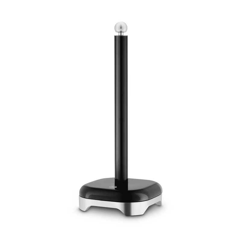 Swan Solace Towel Pole, Durable Iron Body Cleans Easily and Resists Scuffs, Weighted Base, Black