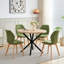Modern Fabric Dining Chairs with Wooden Legs, Diamond Quilted Padded Side Chairs-853305952-853305964-853305966