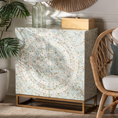 Byrd 2 - Door Mother of Pearl Accent Cabinet