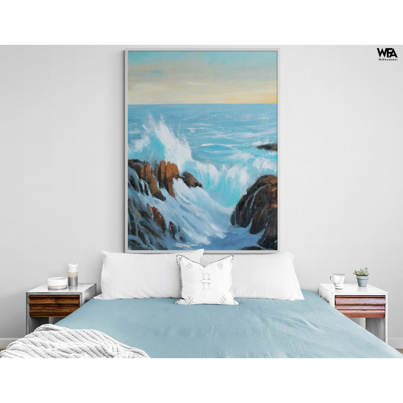 Affiche de Wild Ocean, H 36 po x l 48 po, Reproduction encadrée avec passe-partout, Blanc