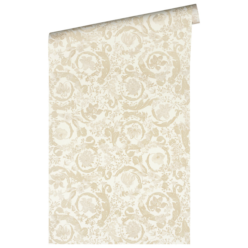 Versace Butterscotch Empress Unpasted Vinyl Wallpaper, Cream/Tan