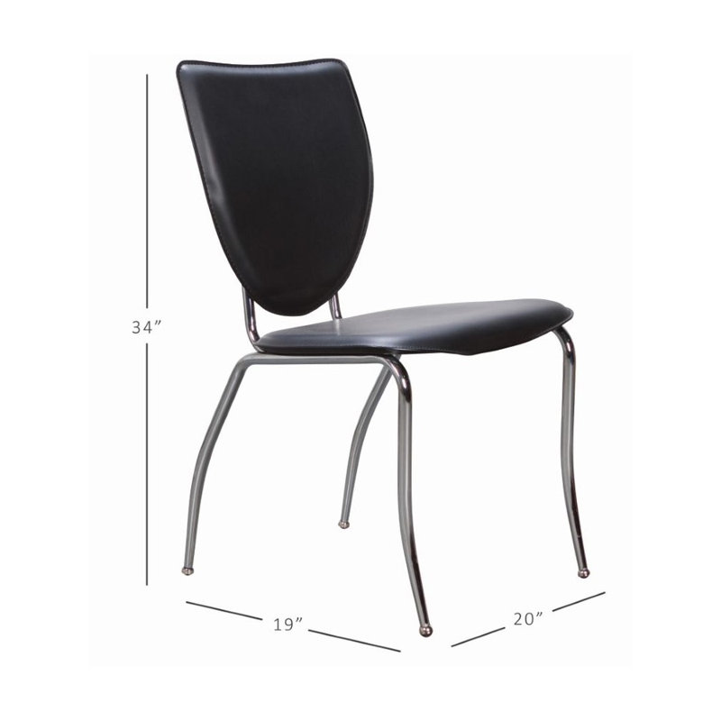 Chaise d'appoint empilable noire Jevgeniy