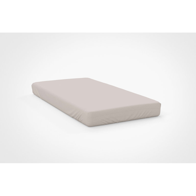 Sateen Fitted Sheet, Oyster, Double (4'6)